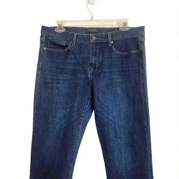 Banana Republic Women's Premium Dark Blue Denim Poly/Cotton/Spandex Skinny Ankle - Picture 3 of 11